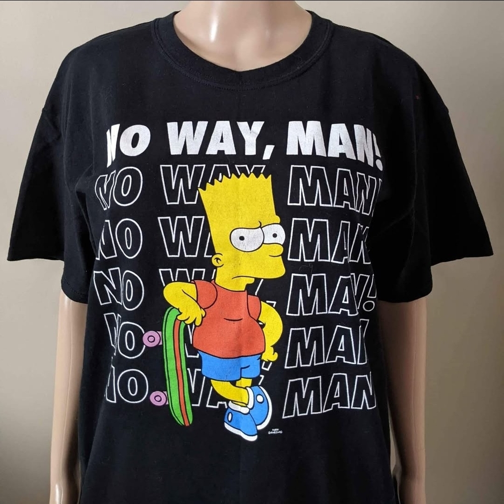 Simpsons No Way Man Black tshirt, Men's Large